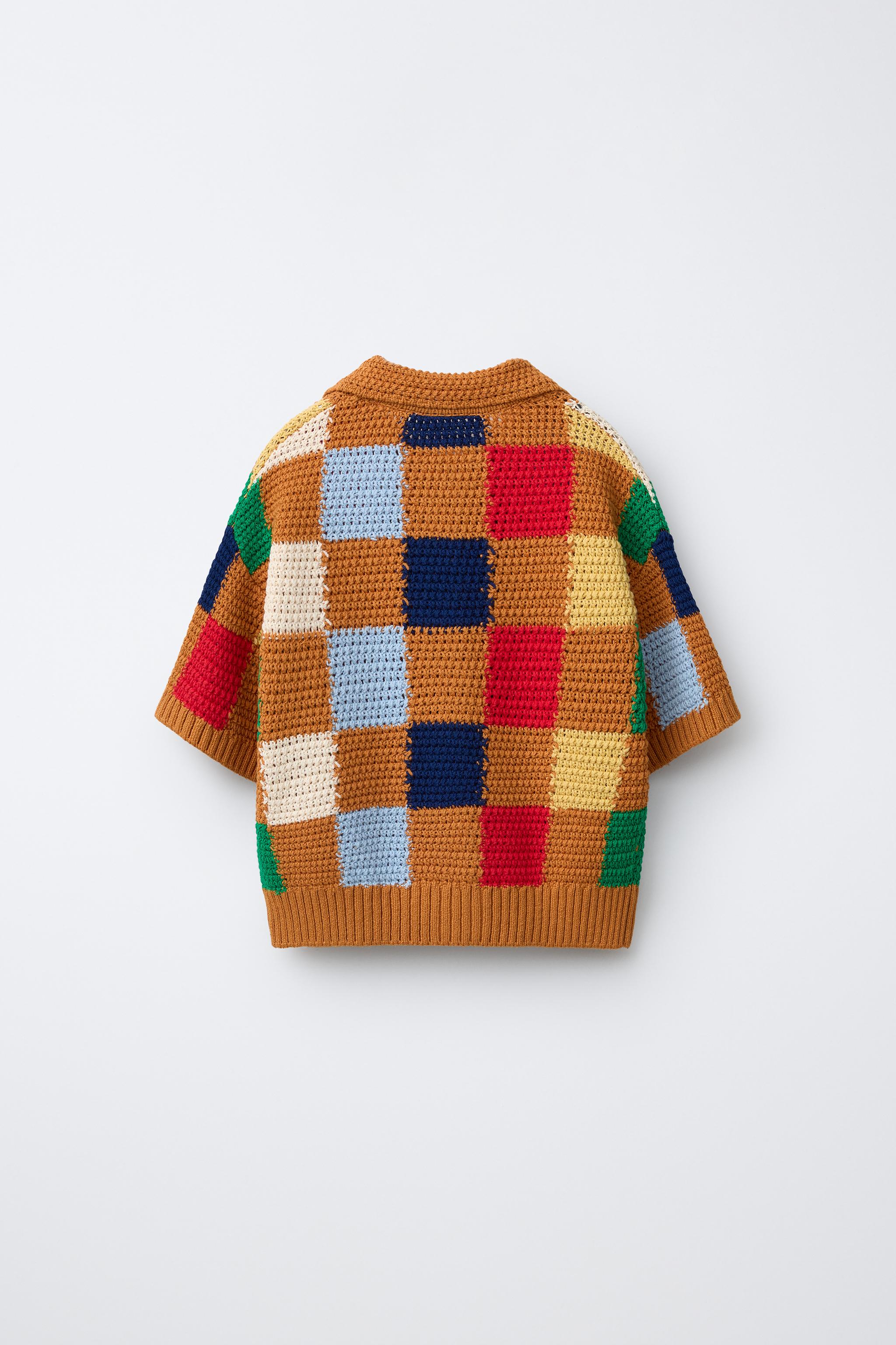 CHEMISE EN MAILLE À CARREAUX